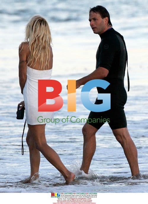 Pamela Anderson and Son Brandon on Beach