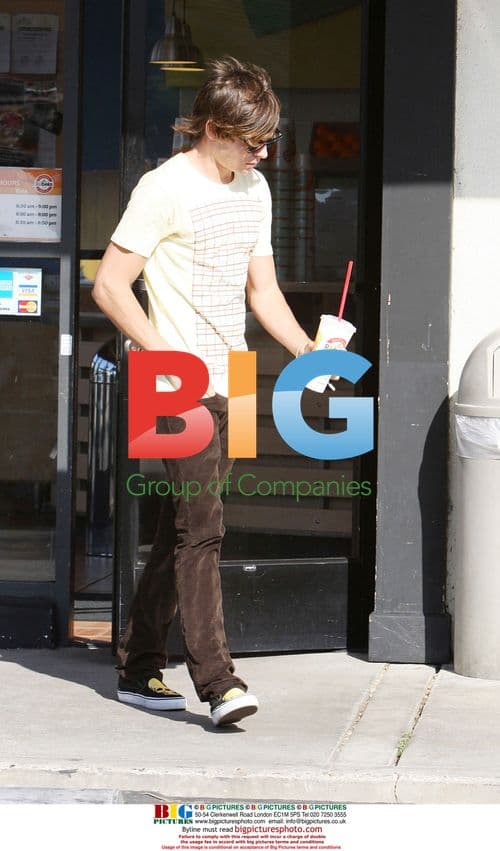 Zac Efron at the Bank