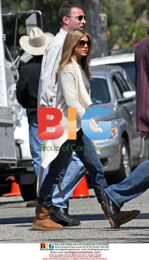 Jennifer Aniston on Film Set