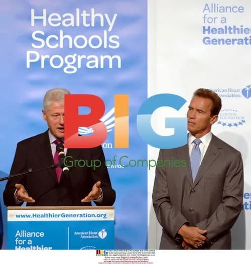 Bill Clinton and Arnold Schwarzenegger Announce Healthy Schools Partnership