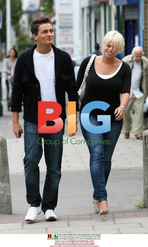 Jade Goody and David Wickenden Having Lunch