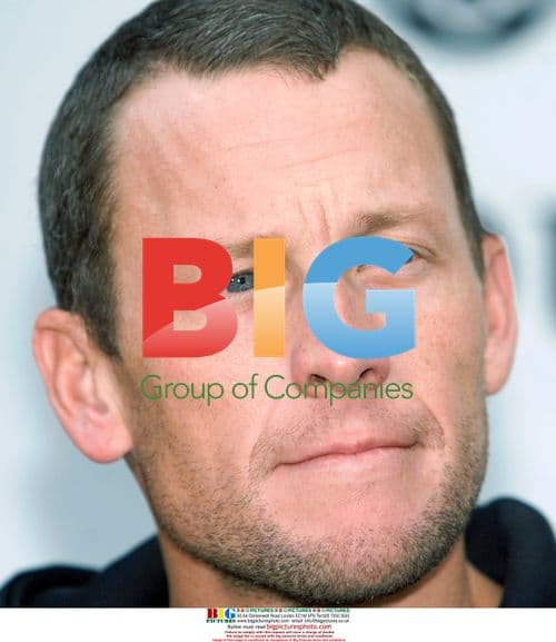 Lance Armstrong Talks to Reporters Before Bike Ride