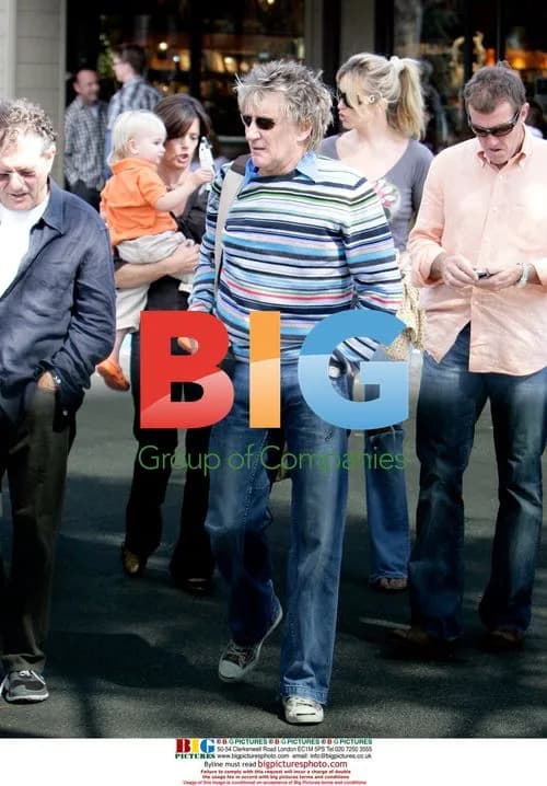 Rod Stewart with family in Beverly Hills