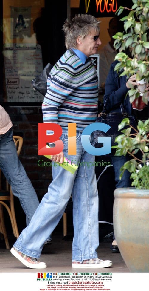 Rod Stewart Out with Family in Beverly Hills