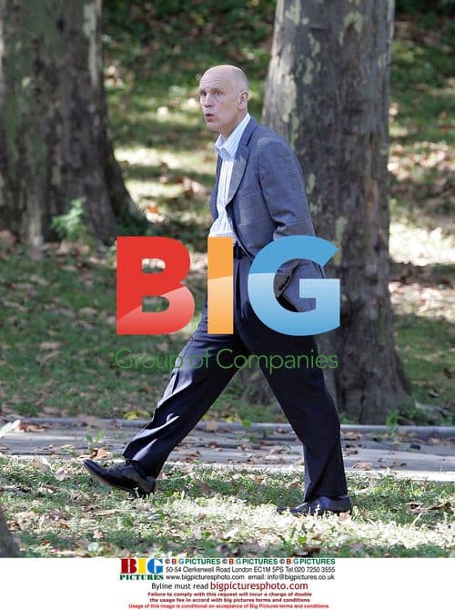 Brad Pitt and John Malkovich on set of 'Burn After Reading'