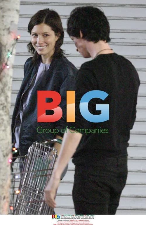 Jessica Biel shooting film scenes with Edward Redmayne