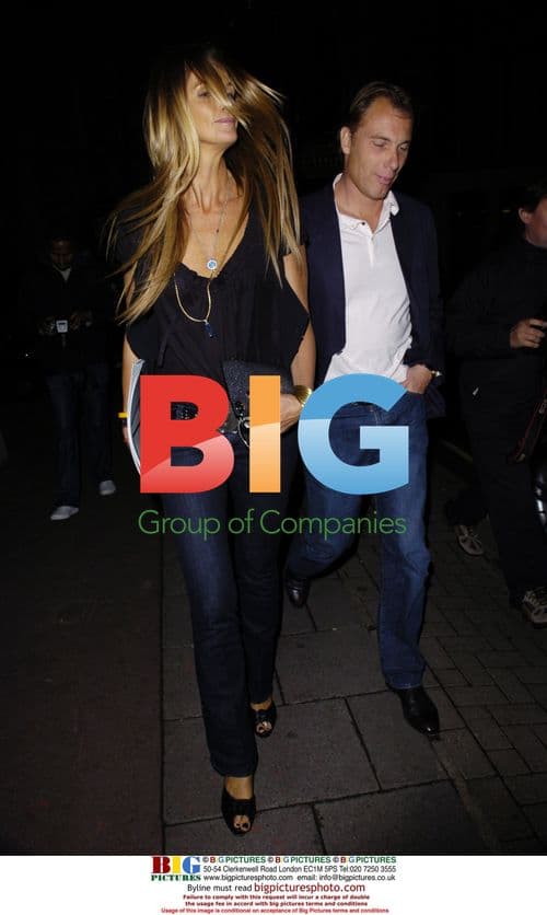 Elle Macpherson Leaving Automat in Mayfair