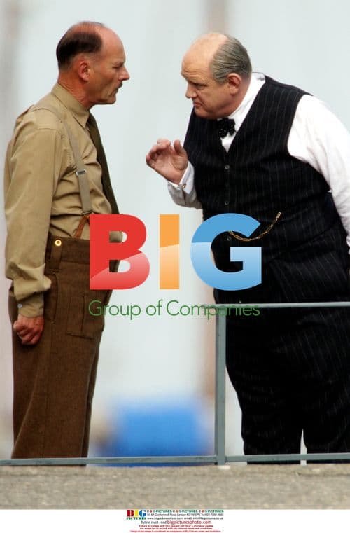 Brendan Gleeson filming 'Churchill at War'