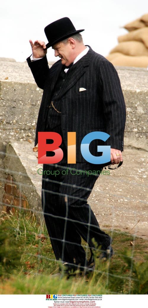 Actor Brendan Gleeson Filming 'Churchill at War'