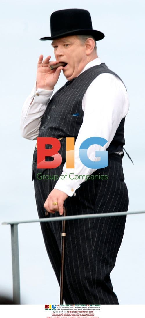 Brendan Gleeson filming 'Churchill at War'