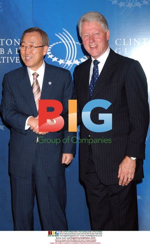 Clinton and Ban Ki Moon at CGI Meeting 2007