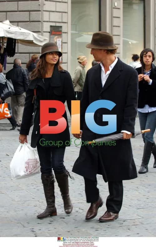Matthew McConaughey with Camila Alves in Italy