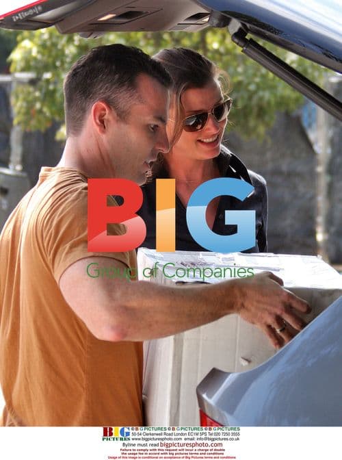 Bridget Moynahan gets help from 'Hunky Helper'