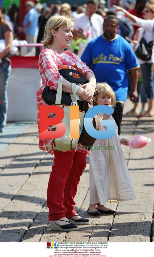 Patricia Arquette and Daughter at Santa Monica Pier