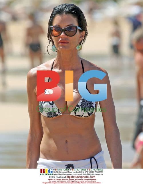 Janice Dickinson on the beach in Maui