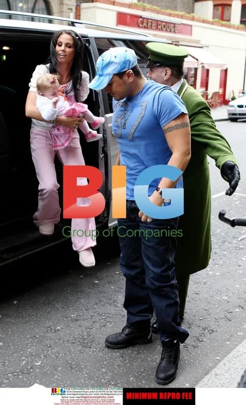 Katie Price and Peter Andre with daughter