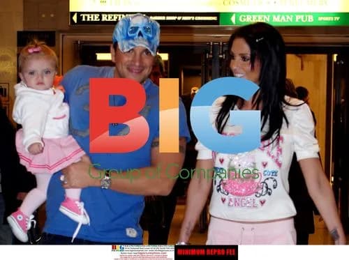 Katie Price and Peter Andre with baby daughter