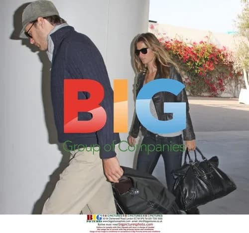 Gisele Bundchen and Tom Brady at LAX