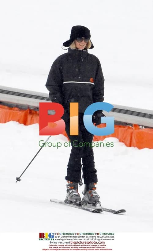 Claudia Schiffer on family ski trip