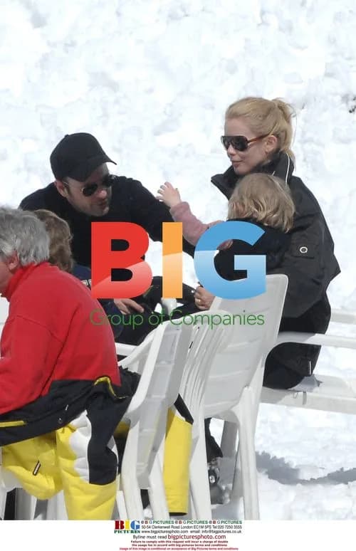 Claudia Schiffer on Ski Vacation with Family