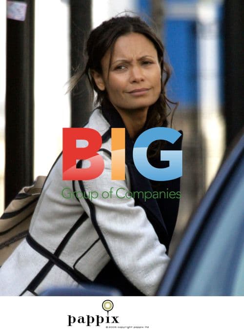 Thandie Newton and Daughter Crossing Street