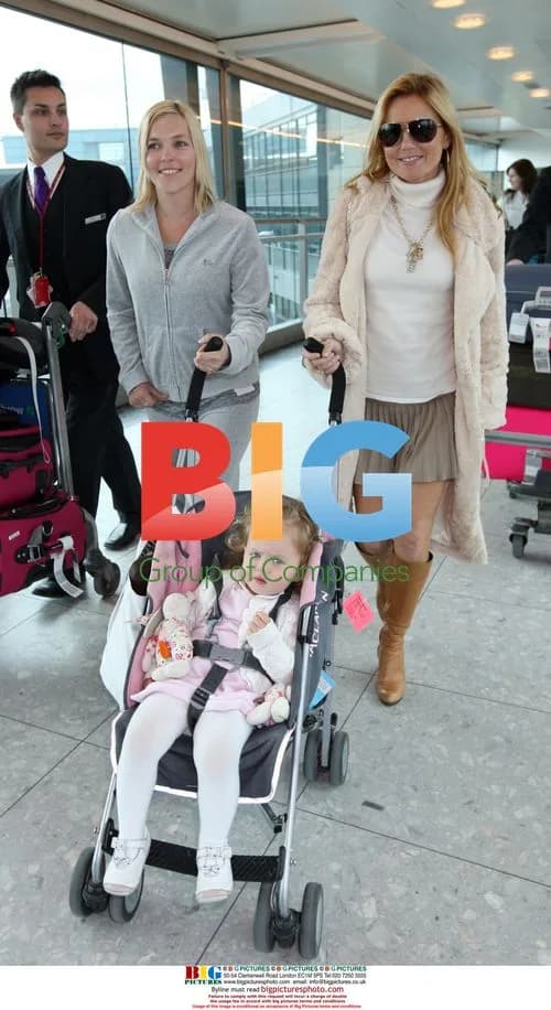 Geri Halliwell and daughter arrive at Heathrow