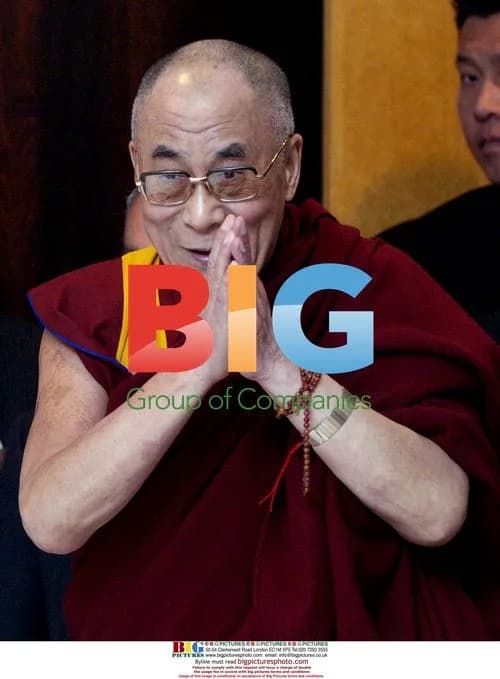 Dalai Lama Praying After Press Conference