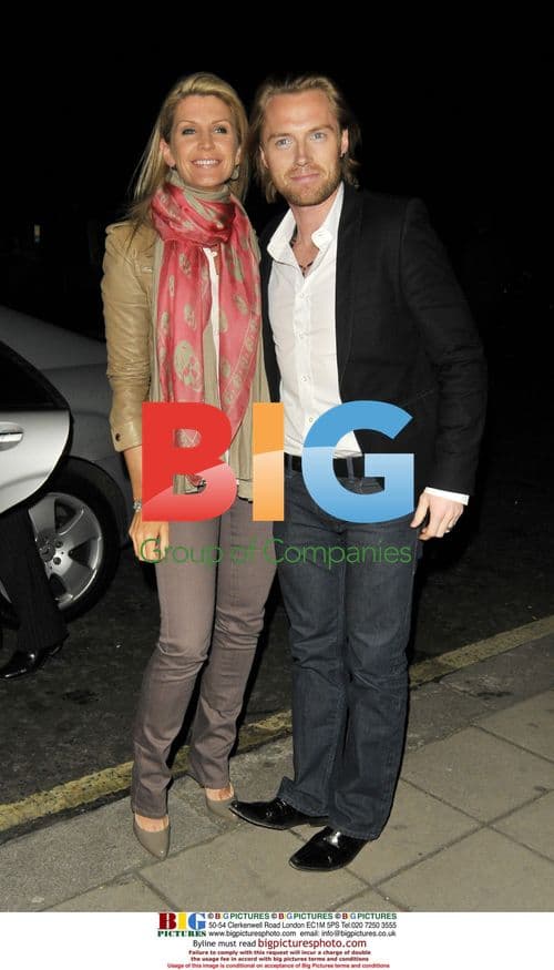 Ronan Keating and Wife at Maze Restaurant Launch