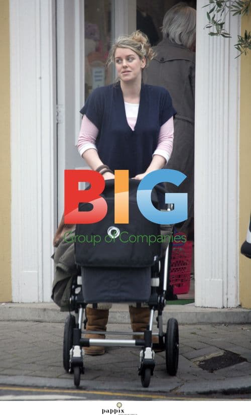 Camilla's daughter with baby on walk