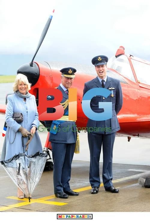 Prince William, Charles & Camilla Inspect RAF Aircraft