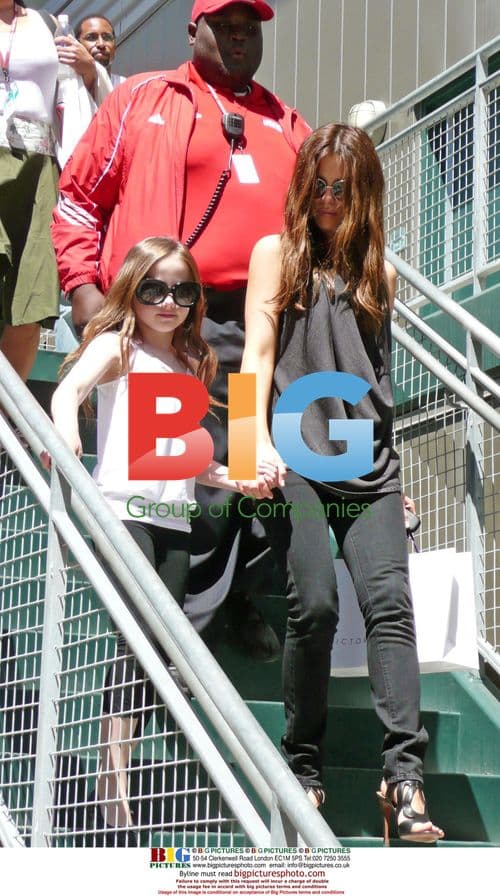 Beckham Family at LA Galaxy Soccer Match