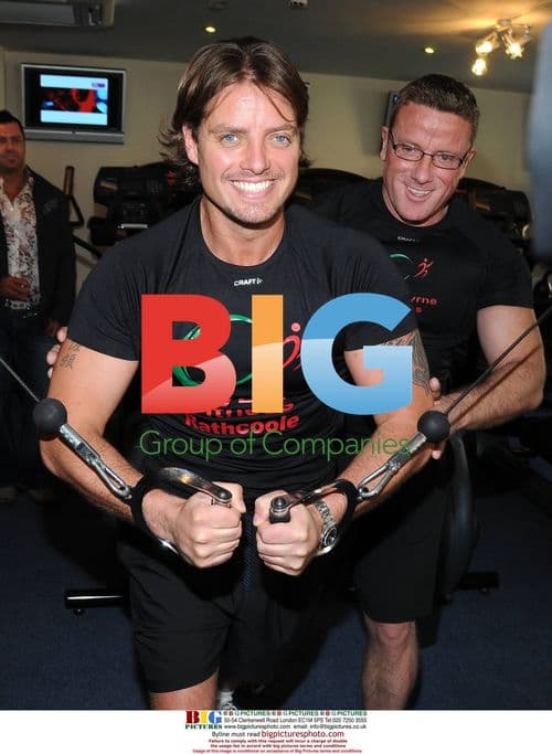 Paul Byrne and Keith Duffy at Gym Launch