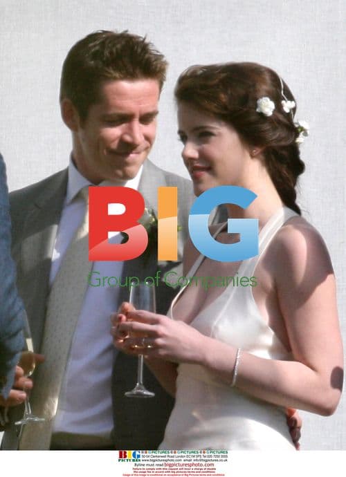 Michelle Ryan and Sean McGuire on TV set