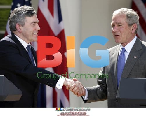 Bush and Brown press conference