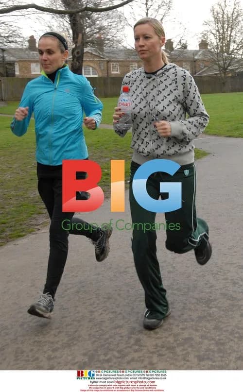 Denise Van Outen Jogging in London