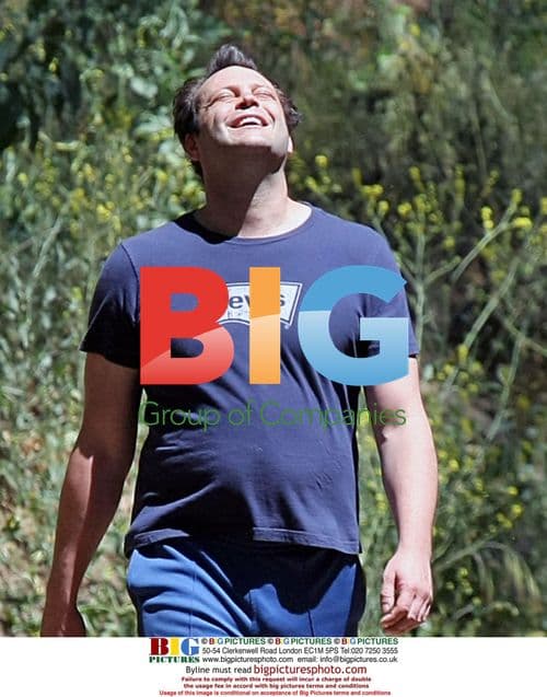 Vince Vaughn takes a stroll with friend and dog