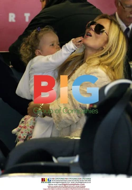 Geri Halliwell and daughter at LAX