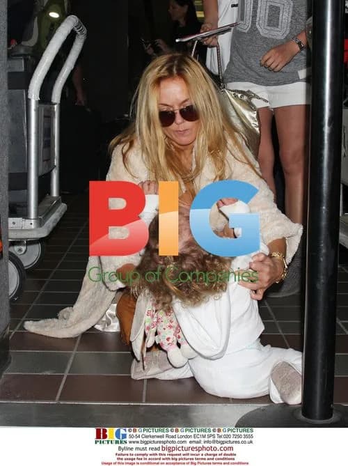 Geri Halliwell and daughter Bluebell at LAX