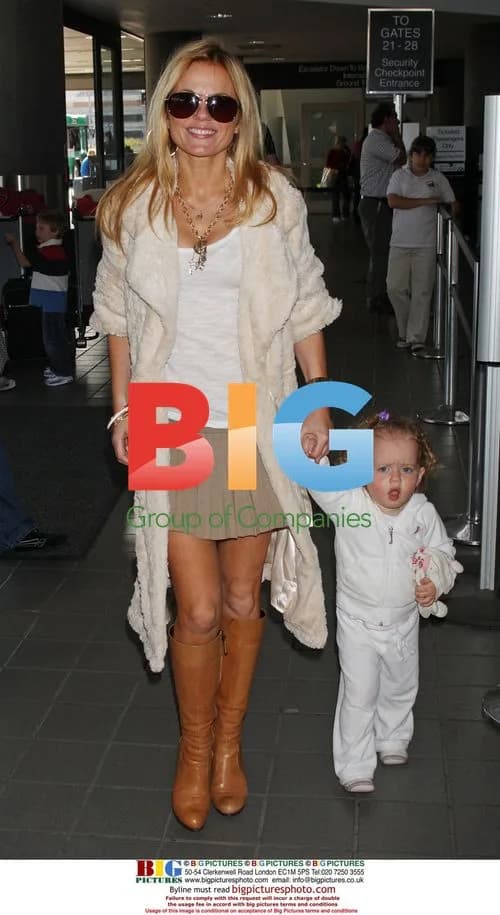 Ginger Spice Geri Halliwell at LAX with Daughter