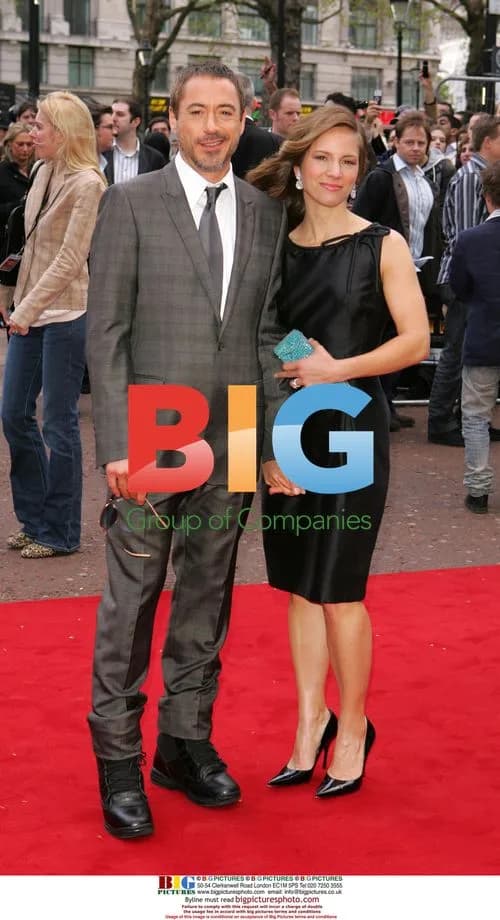 Robert Downey Jr. and wife at 'Iron Man' premiere
