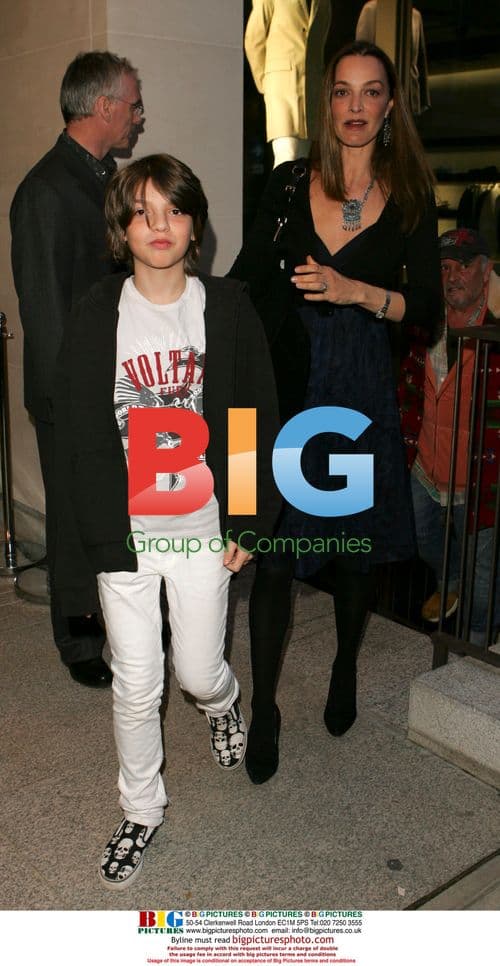 Catherine Bailey and son Savcha at Linda McCartney exhibit