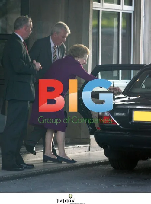 Margaret Thatcher Entering Car