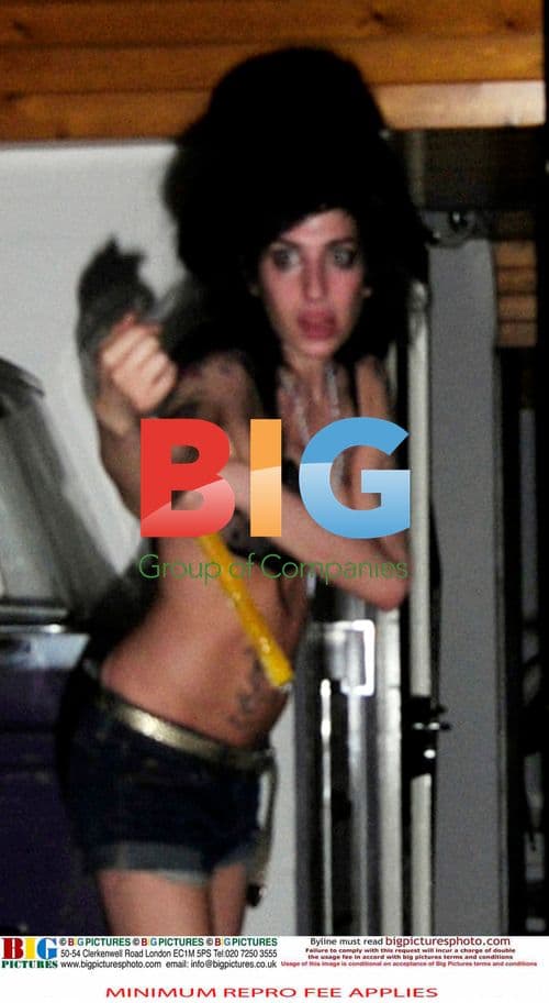 Amy Winehouse at Home Drinking with Friends