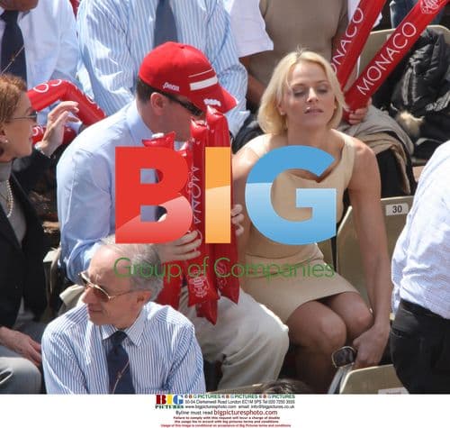 Prince Albert II and Charlene Wittstock at Davis Cup