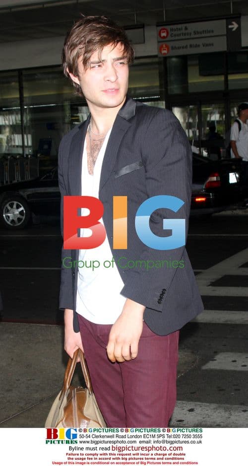 Ed Westwick Arrives at LAX