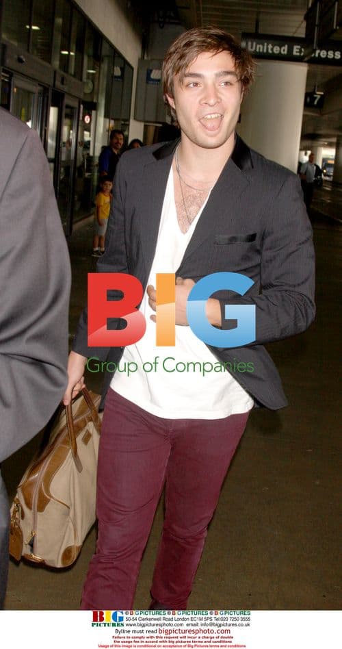 Ed Westwick at LAX Airport