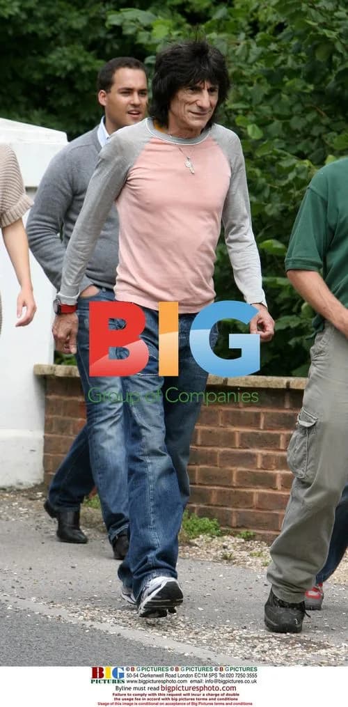 Ronnie Wood Out for Stroll in London