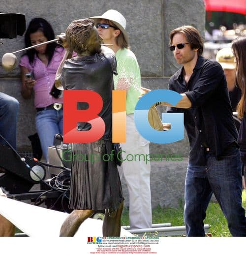 David Duchovny and Madeline Zima on Californication set