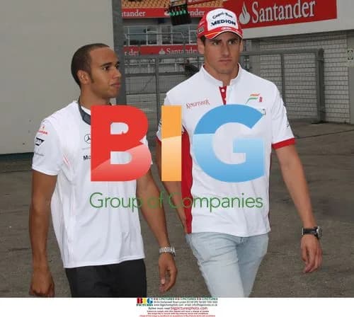 Hamilton & Sutil at Formula 1 Qualifying