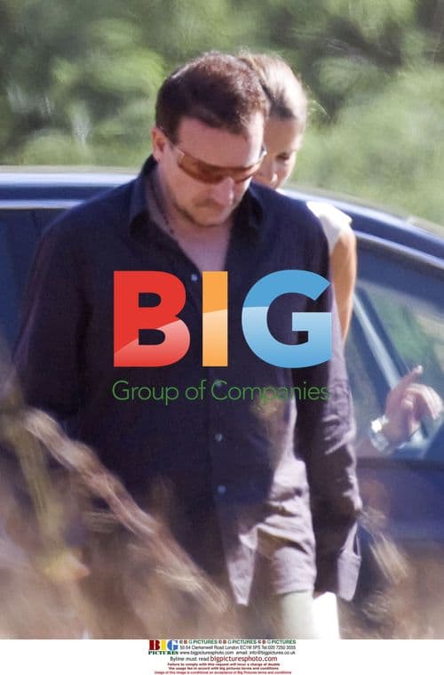 Bono and Queen Rania Leaving Lunch